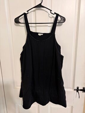 Black Sleeveless Scoop-Neck Casual Dress